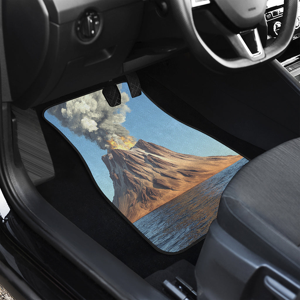 Volcanic Mountain Print Front Car Floor Mats