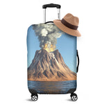 Volcanic Mountain Print Luggage Cover