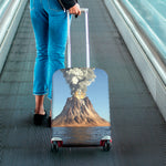 Volcanic Mountain Print Luggage Cover