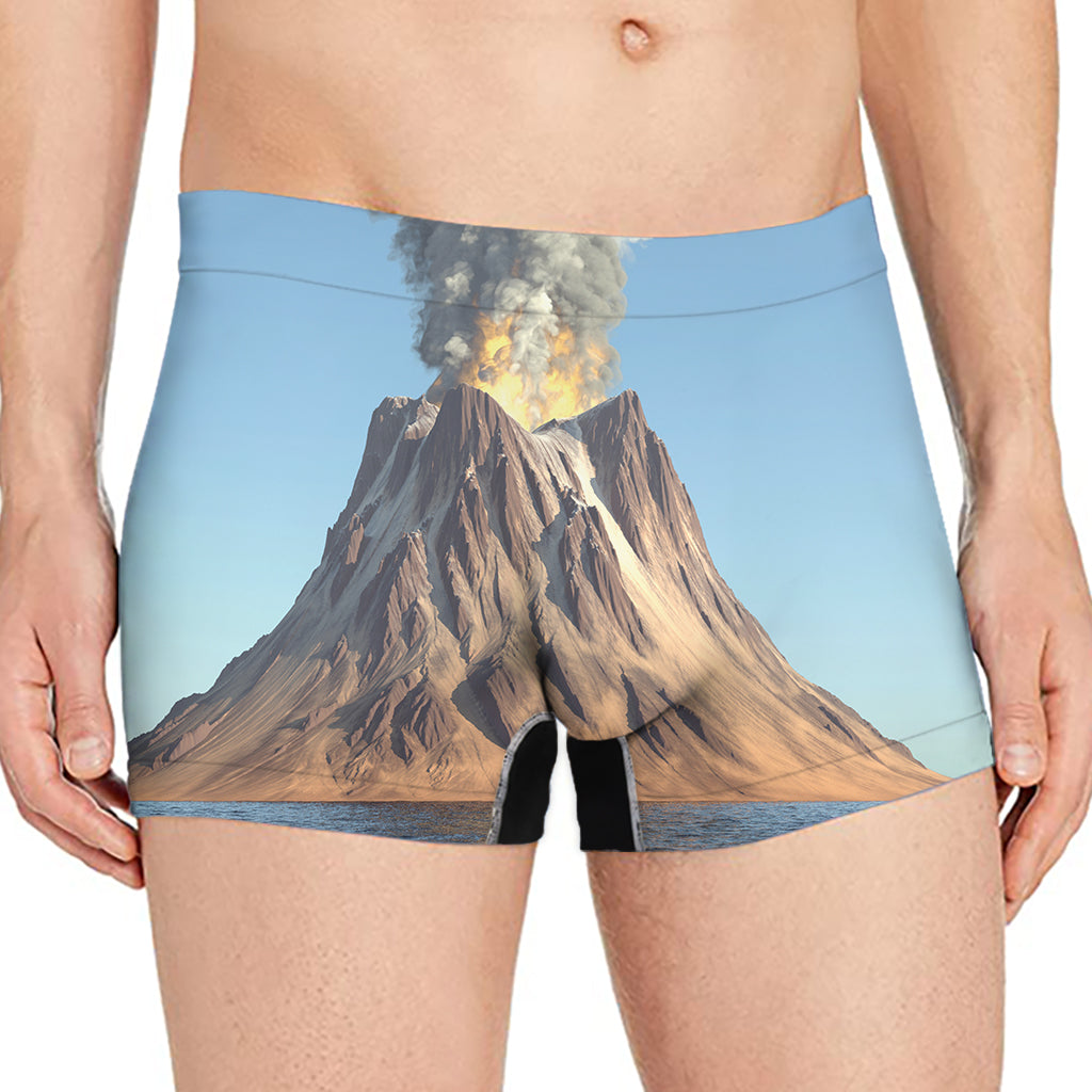 Volcanic Mountain Print Men's Boxer Briefs