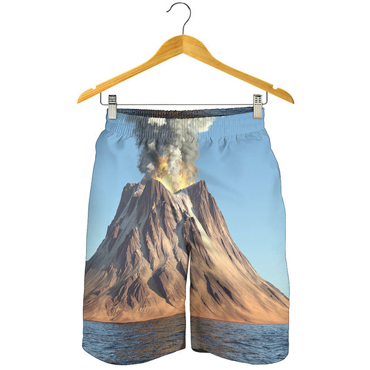 Volcanic Mountain Print Men's Shorts