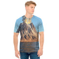 Volcanic Mountain Print Men's T-Shirt