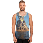 Volcanic Mountain Print Men's Tank Top