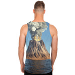 Volcanic Mountain Print Men's Tank Top