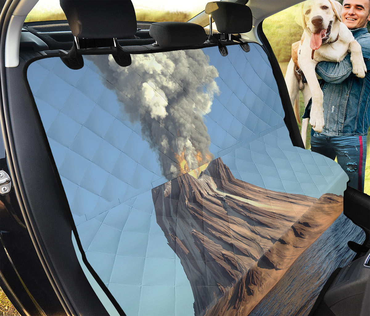 Volcanic Mountain Print Pet Car Back Seat Cover