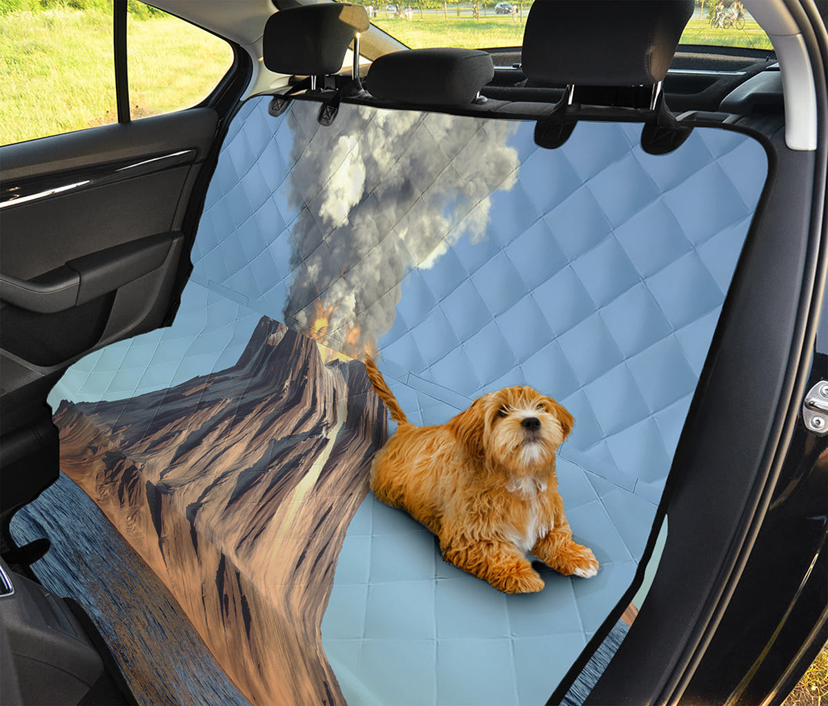 Volcanic Mountain Print Pet Car Back Seat Cover