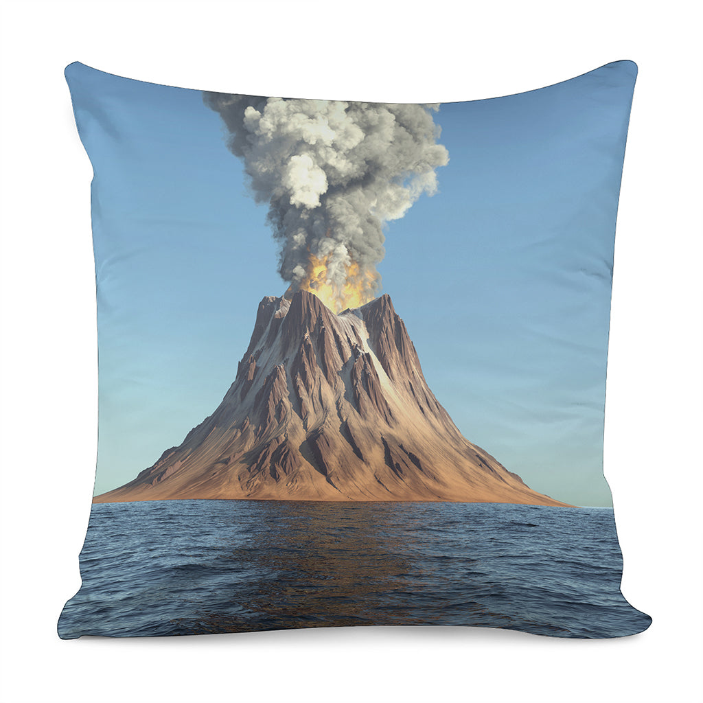 Volcanic Mountain Print Pillow Cover