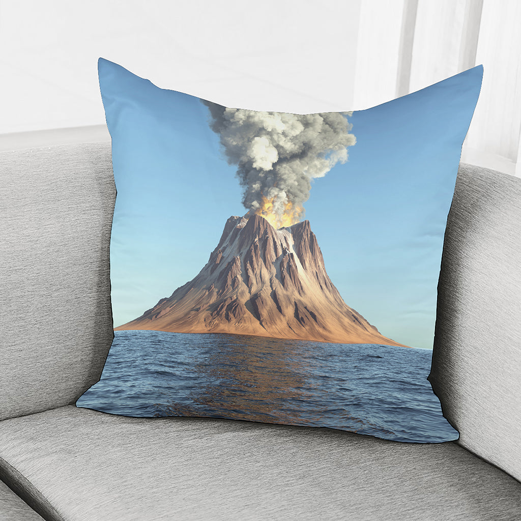 Volcanic Mountain Print Pillow Cover