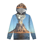 Volcanic Mountain Print Pullover Hoodie