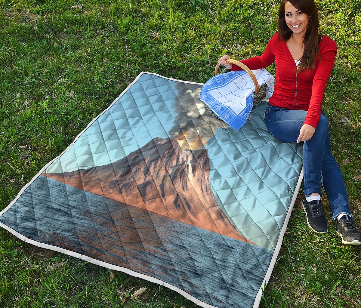 Volcanic Mountain Print Quilt