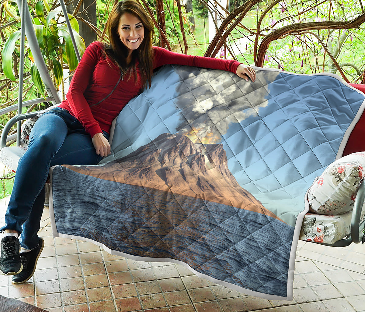 Volcanic Mountain Print Quilt