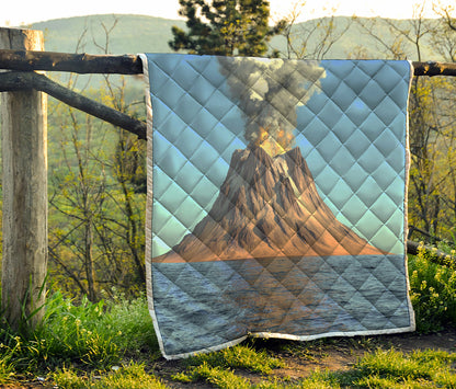 Volcanic Mountain Print Quilt