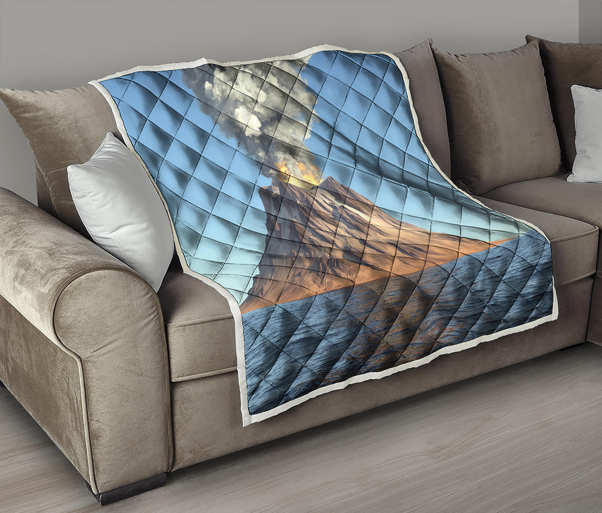 Volcanic Mountain Print Quilt