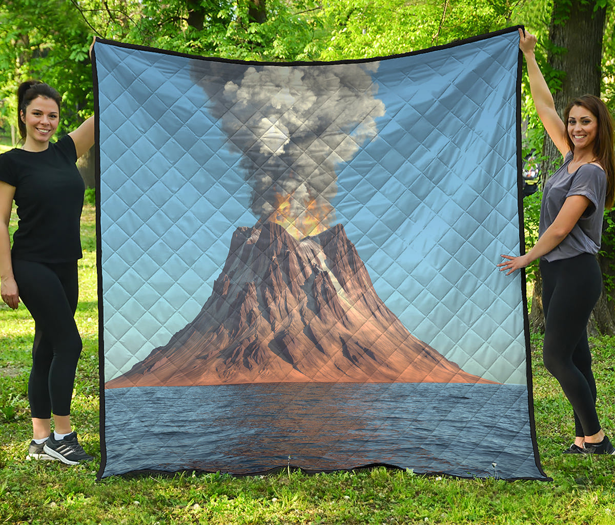 Volcanic Mountain Print Quilt