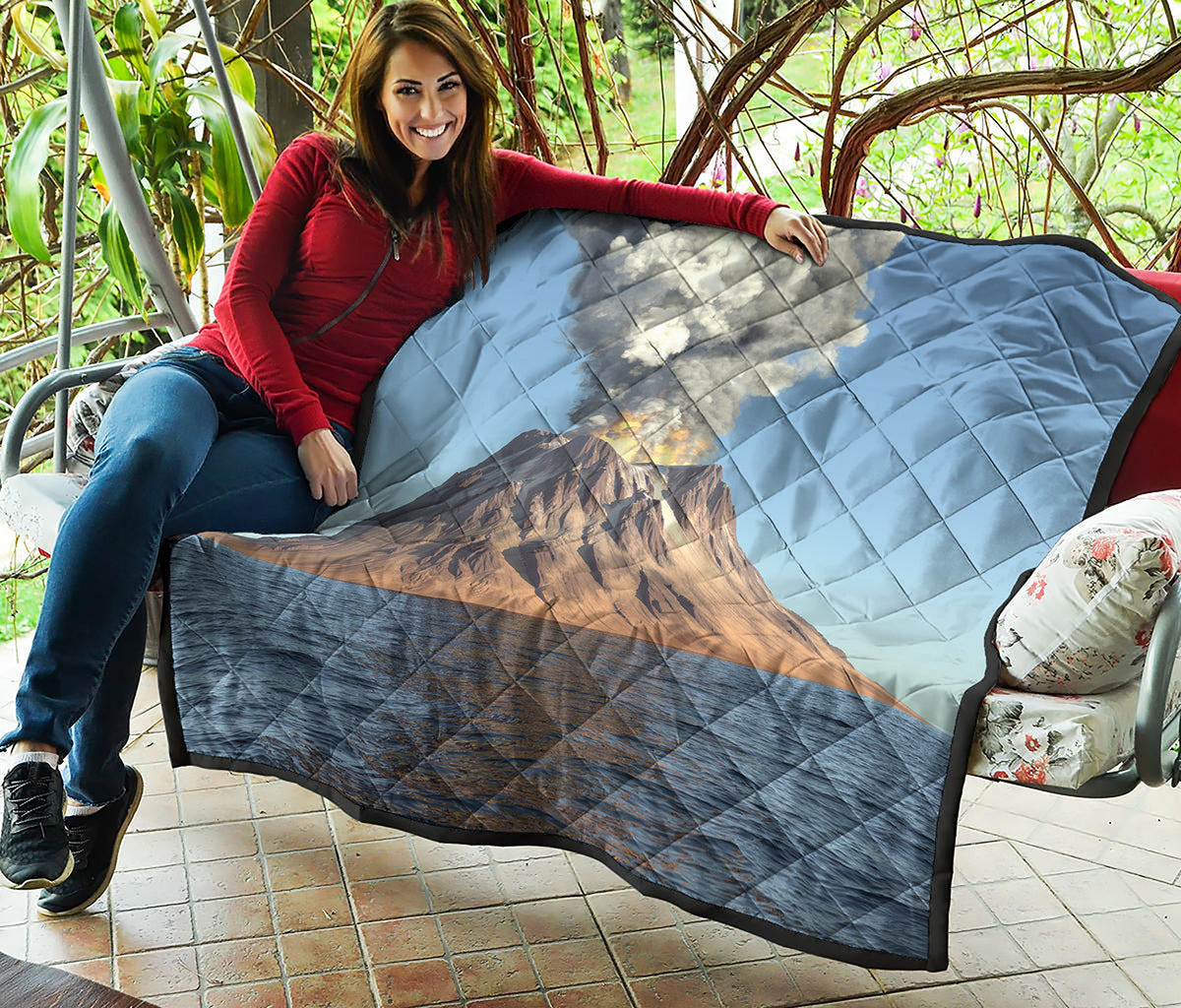 Volcanic Mountain Print Quilt