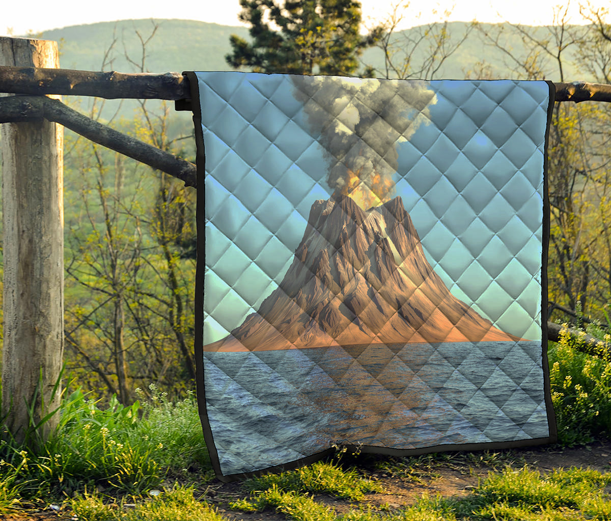 Volcanic Mountain Print Quilt