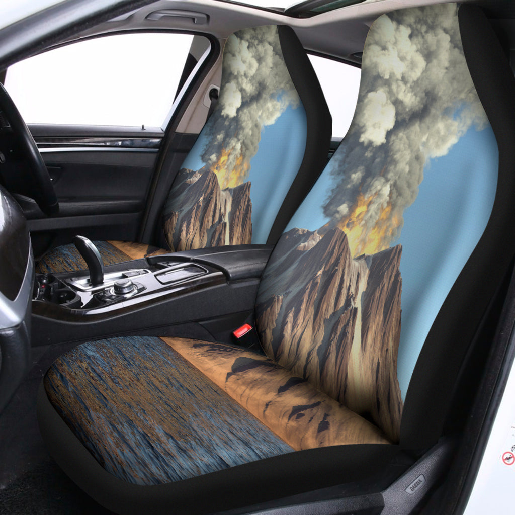 Volcanic Mountain Print Universal Fit Car Seat Covers