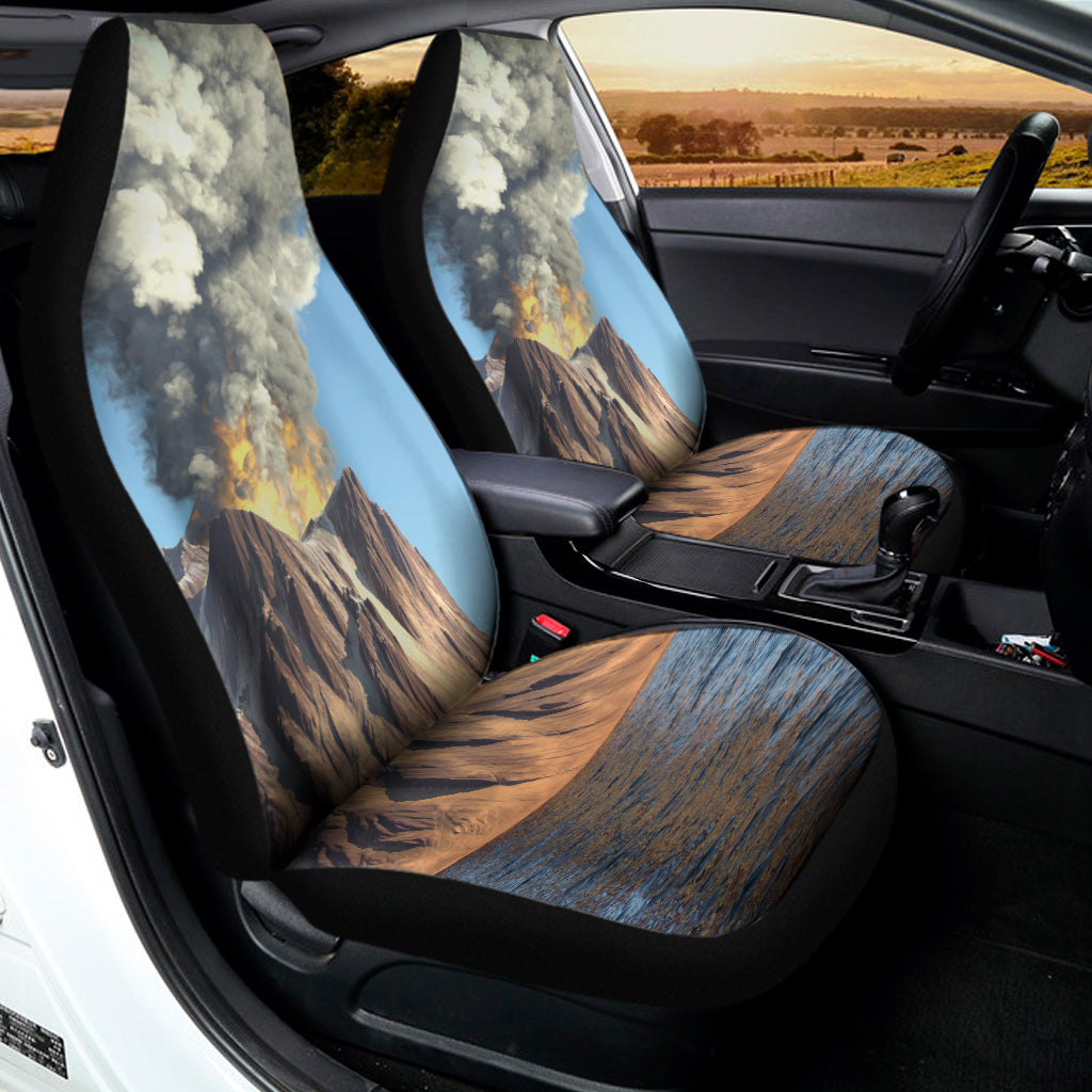 Volcanic Mountain Print Universal Fit Car Seat Covers