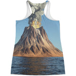 Volcanic Mountain Print Women's Racerback Tank Top