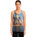 Volcanic Mountain Print Women's Racerback Tank Top
