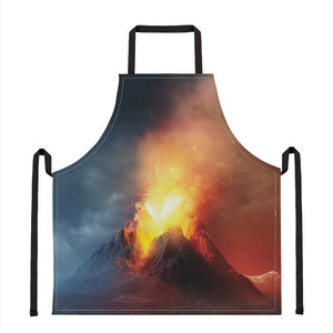 Volcano Eruption Print Apron