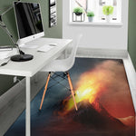 Volcano Eruption Print Area Rug