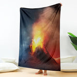 Volcano Eruption Print Blanket