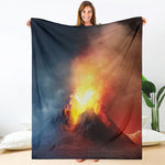 Volcano Eruption Print Blanket