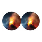 Volcano Eruption Print Car Coasters