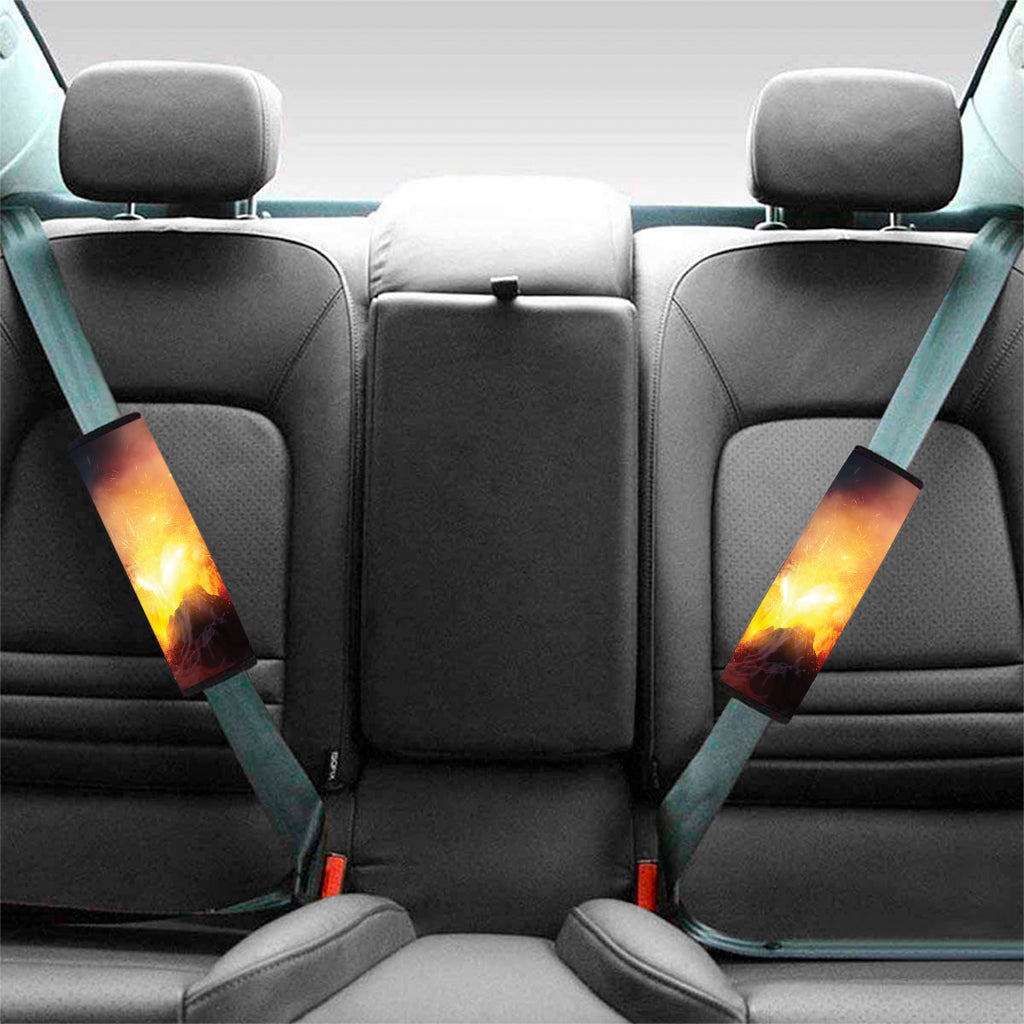 Volcano Eruption Print Car Seat Belt Covers