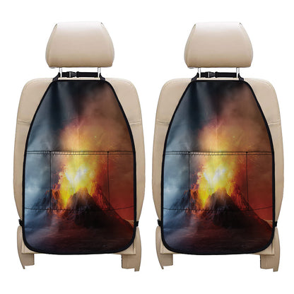 Volcano Eruption Print Car Seat Organizers