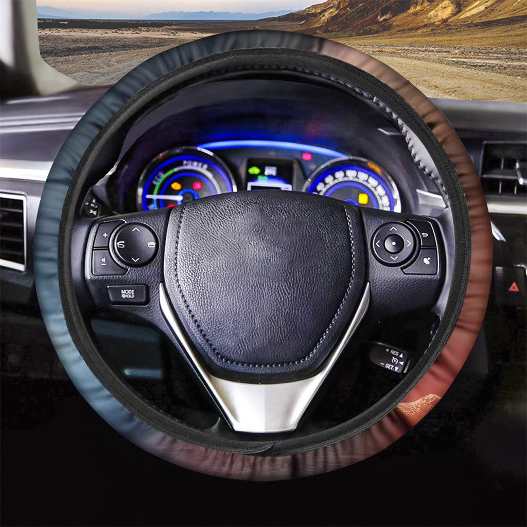 Volcano Eruption Print Car Steering Wheel Cover