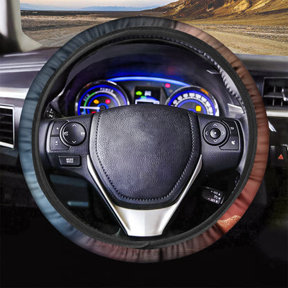 Volcano Eruption Print Car Steering Wheel Cover