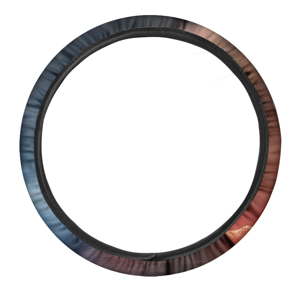 Volcano Eruption Print Car Steering Wheel Cover