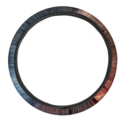 Volcano Eruption Print Car Steering Wheel Cover