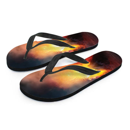 Volcano Eruption Print Flip Flops