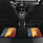 Volcano Eruption Print Front and Back Car Floor Mats