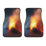 Volcano Eruption Print Front Car Floor Mats