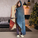 Volcano Eruption Print Hooded Blanket