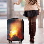 Volcano Eruption Print Luggage Cover