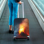 Volcano Eruption Print Luggage Cover