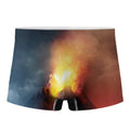 Volcano Eruption Print Men's Boxer Briefs