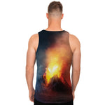 Volcano Eruption Print Men's Tank Top