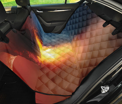 Volcano Eruption Print Pet Car Back Seat Cover