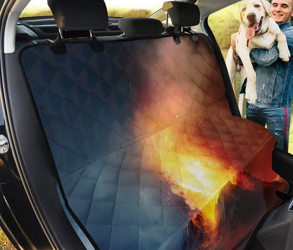 Volcano Eruption Print Pet Car Back Seat Cover