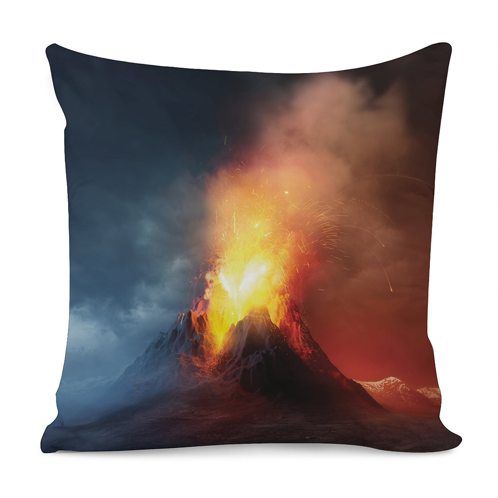 Volcano Eruption Print Pillow Cover