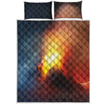 Volcano Eruption Print Quilt Bed Set