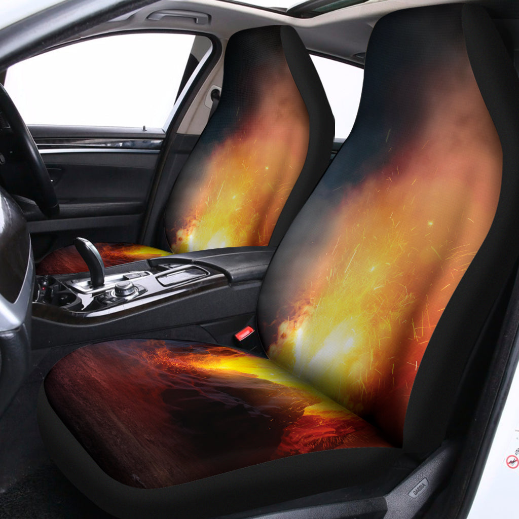 Volcano Eruption Print Universal Fit Car Seat Covers