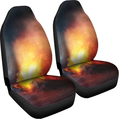 Volcano Eruption Print Universal Fit Car Seat Covers