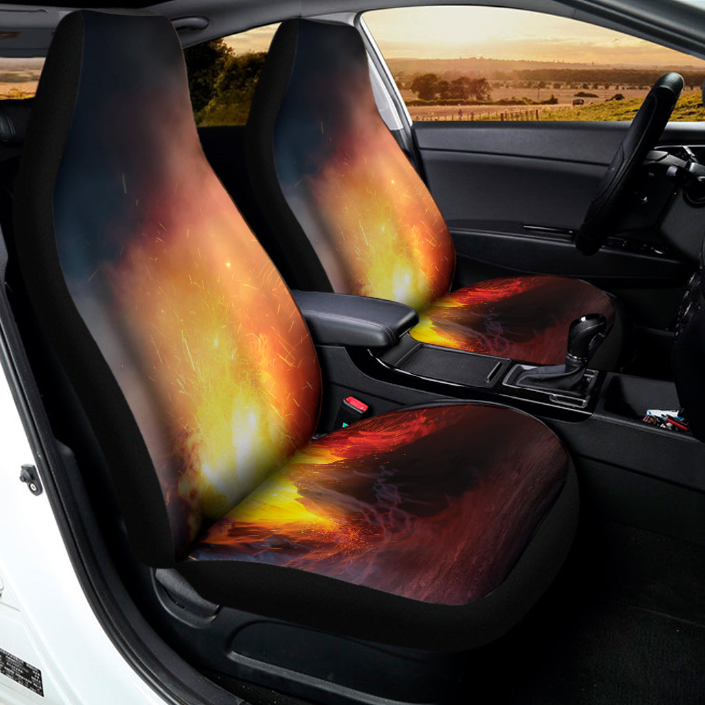 Volcano Eruption Print Universal Fit Car Seat Covers